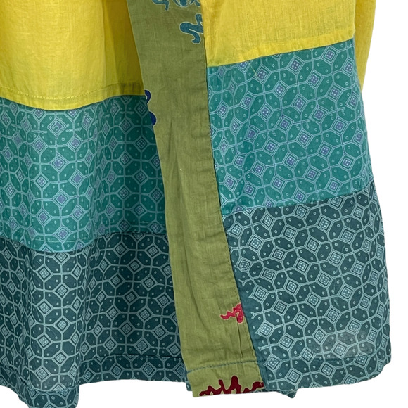 HANDPRINT Bright Floral Hand Printed Cotton Kimono - Picture 3 of 4